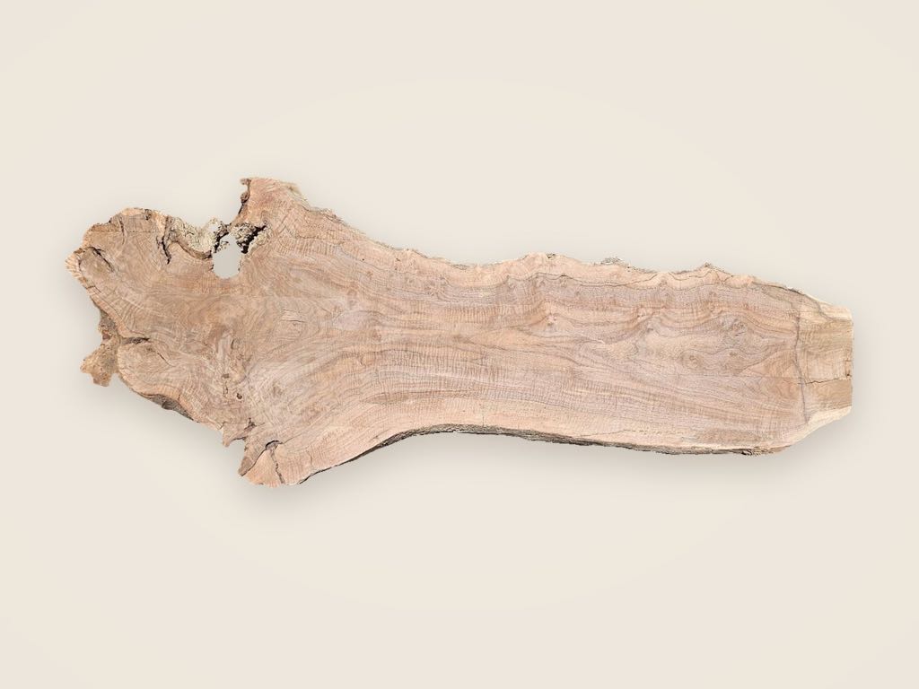 Slab BW 167, black walnut, photographed from above on a plain backdrop